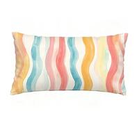 Funda Cojin 60x90 cm Juego de 1 Funda Almohada Raya, Lino Cojines para Sofa Impresión de Doble Cara Rectangular Cojines Decorativos con Cremallera Invisible, Cama Home Decoration (Color) T9-636