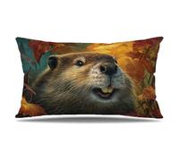 Funda Cojin 60x90 cm Juego de 2 Funda Almohada Conejillo de Indias, Terciopelo Cojines para Sofa Impresión de Doble Cara Cojines Decorativos con Cremallera Invisible, Home Decoration (Otoño) T9-645