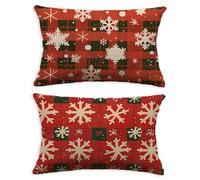 Funda Cojin 60x90 Juego de 2 Fundas Cojines Rojo Terciopelo Cojines Invierno,2026 Nuevo Rectángulo con Cremallera Oculta Cojin Sofa para Hogar Decoración Sofá Dormitorio Sala de Estar Oficina O-53C