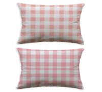 Funda Cojin 60x90 Juego de 2 Fundas Cojines Rosa Terciopelo Cojines Enrejado,2026 Nuevo Rectángulo con Cremallera Oculta Cojin Sofa para Hogar Decoración Sofá Dormitorio Sala de Estar Oficina O-43C