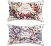 Funda Cojin 60x90 Juego de 2 Lino Cojines Sofa Nudo Funda Almohada Navidad Cojines para Sofa Cojin Cama, Rectangular Fundas Cojin Impermeable, para Decorativos Jardin Salon Dormitorio s-361