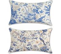 Funda Cojin 60x90 Juego de 2 Lino Cojines Sofa Planta Funda Almohada Aves Cojines para Sofa Cojin Cama, Rectangular Fundas Cojin Impermeable, para Decorativos Jardin Salon Dormitorio Balcones s-965