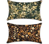 Funda Cojin 60x90 Juego de 2 Lino Cojines Sofa Planta Funda Almohada Otoño Cojines para Sofa Cojin Cama, Rectangular Fundas Cojin Impermeable, para Decorativos Jardin Salon Dormitorio Balcones s-967