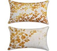 Funda Cojin 60x90cm Cojines Exterior Impermeable Amarillo Funda Almohada Lino Cojines para Sofa Cama Moderno Protector Decorativos Jardin Outdoor Cushions Juego de 2 Rectangular con Cremallera u-13840