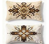 Funda Cojin 60x90cm Juego de 2 Fundas de Cojines Beige Cojines Sofa Europa del Norte,2026 Nuevo Rectangulares Terciopelo Impresión a Doble Cara Funda Almohada para Dormitorio Habitacion Decor O-414U