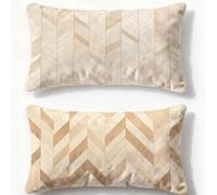 Funda Cojin 60x90cm Juego de 2 Fundas de Cojines Marrón Cojines Sofa Europa del Norte,2026 Nuevo Rectangulares Terciopelo Impresión a Doble Cara Funda Almohada para Dormitorio Habitacion Decor O-748U