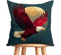 Funda Cojín 65x65 cm Copricuscini Divano áGuila Cojines Sofa Lino para Sofá Cama Coche Hogar Decorativos Luna 6-7I1Q1