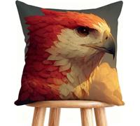 Funda Cojín 65x65 cm Copricuscini Divano áGuila Cojines Sofa Lino para Sofá Cama Coche Hogar Decorativos Animal G-41F1I