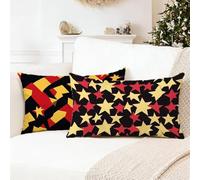 Funda Cojin 70 x 90 cm Amarillo Funda de Almohada Rojo Cojines para Sofa, con Cremallera Oculta Funda de Almohada,Lino de Terciopelo Patrón Doble Cara Cojines para Sofa, Regalos para Hombres 0R-380