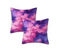 Funda Cojin 70x70 cm, Juego de 2 Resumen Cojines Exterior Impermeable, Cuadrado Lino Cojines Mármol Cama Sofa Decorativos, Funda de Almohada para Hogar Dormitorio Salon Terraza Jardín Balcón Z-294