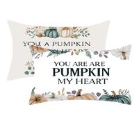 Funda Cojin 70x90 Juego de 2 Día de Acción de Gracias Cojines Exterior Calabaza Funda Almohada Rectangulares Lino Decorativos Cushion Covers con Cremallera Invisible,Sala Sofá Decor Otoño Regalos,J607