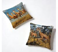 Funda Cojín 75 x 75 Juego de 2 Amarillo, Funda De Almohada 75x75 cm Cojine Exterio AntíLope Decoracion Cojines Sofa Lino con Cremallera Oculta Primavera Verano Decorativos, Regalos Mujeres R-NI2586