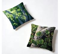 Funda Cojín 75 x 75 Juego de 2 Libro, Funda De Almohada 75x75 cm Cojine Exterio Verde Decoracion Cojines Sofa Lino con Cremallera Oculta para Primavera Verano Decorativos, Regalos Mujeres W-7AU783