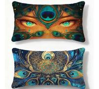 Funda Cojin 80x100cm Juego de 2 Fundas de Cojines Color Cojines Sofa Pavo Real,2026 Nuevo Rectangulares Terciopelo Impresión a Doble Cara Funda Almohada para Dormitorio Hogar Habitacion Decor O-862U