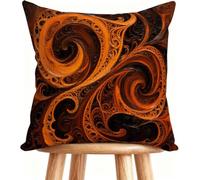 Funda Cojín 80x80 cm Copricuscini Divano Color Naranja Cojines Sofa Lino para Sofá Cama Coche Hogar Decorativos Abstracto 9-Q2UAZ