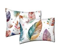 Funda Cojin Azul Oscuro Fundas Cojines 40x60 cm Hoja Cojines Sofá Decorativos 2 Piezas Felpa Corta Suave Cushion Covers Rectangular Funda de Almohada para Coche Silla Dormitorio Decoracion h-1307
