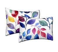 Funda Cojin Color Fundas Cojines 50x70 cm Planta Cojines Sofá Decorativos 2 Piezas Felpa Corta Suave Pillow Cushion Covers Rectangular Funda de Almohada para Coche Silla Dormitorio Decoracion h-1327