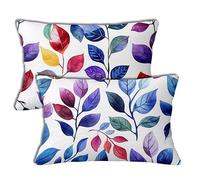 Funda Cojin Color Fundas Cojines 50x70 cm Planta Cojines Sofá Decorativos 2 Piezas Lino Cushion Covers Rectangular Funda de Almohada con Cierre Invisible para Coche Silla Dormitorio Decoracion h-1327