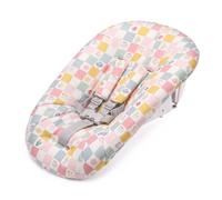 Funda Cojín Compatible con New Born Set de Stokke Tripp Trapp Acolchado Impermeable Lavable Funda Antideslizante HANELLE (Cuadros)