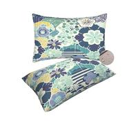 Funda Cojin Exterior Impermeable Juego de 2, Doble Cara Fundas de Cojines 40x60 cm Cojines Exterior Jardín, Cojin Impermeable Cojine Decorativos para Patio Balcones Camping (Giappone/Fiore) -zt399
