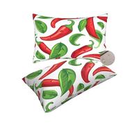 Funda Cojin Exterior Impermeable Juego de 2, Doble Cara Fundas de Cojines 40x70 cm Cojines Exterior Jardín, Cojin Impermeable Cojine Decorativos para Patio Balcones Camping (Rosso/Chili) -zt365