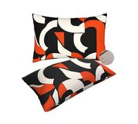 Funda Cojin Exterior Impermeable Juego de 2, Doble Cara Fundas de Cojines 50x70 cm Cojines Exterior Jardín, Cojin Impermeable Cojine Decorativos para Patio Balcones Camping (Retro/Geometria) -zt389