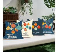 Funda Cojín Exterior Impermeable Terciopelo Bola De Navidad 50×50 cm Set de 4, Fundas Resistentes Decorativas Transpirables Agua Cremallera Oculta, Decorativos, Decoración Exterior,Colorido C0K-324
