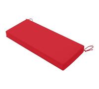 Funda Cojín Exterior para Sofá de Jardín Impermeable, Relleno de Espuma con Base Antideslizante y Cintas, Recambio para Bancos, Columpio de Porche, Muebles de Terraza(Red,119x43x5cm/47x17x2In)