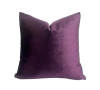 Funda Cojin Funda de Almohada Decorativa contemporánea for el hogar, de Terciopelo Tejido, con pequeños Cuadros morados y diseño de Mosaico.(Purple02)