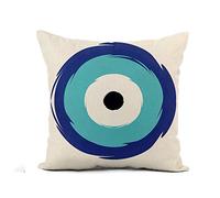 Funda Cojín Grecia Griego Mal De Ojo Azul Símbolo De Protección Amuleto Almohadas Fundas Suave Fundas De Almohada Fundas De Cojines para Transpirable Sala De Estar Dormitorio Sofá 45X45Cm