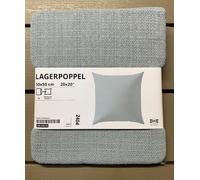 Funda Cojín IKEA LAGERPOPPEL, Azul Claro-Gris, 50x50 cm / 20x20" Totalmente N...