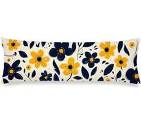 Funda Cojin Largo 30x90cm, Terciopelo, Planta Beige, m-791 | Almohadas Corporales para Dormir de Lado, Funda de Almohada Lumbar, Suave y Cómoda, Decoracion Habitacion