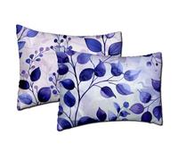 Funda Cojin Púrpura Fundas Cojines 40x60 cm Planta Cojines Sofá Decorativos 2 Piezas Rectangular Funda de Almohada Felpa Corta Suave con Cierre Invisible para Coche Silla Dormitorio Decoracion h-1357