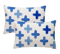 Funda Cojin Simple Fundas Cojines 40x70 cm Rectangular Cojin Sofa Juego de 2 Geometría Cojines Sofá impresión a Doble Cara Felpa Corta Suave Fundas de Cojín Dormitorio Coche Decoración Hogar S-815