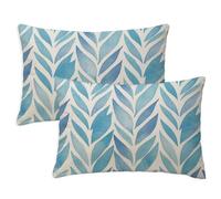 Funda Cojin Simple Fundas Cojines 50x70 cm Rectangular Cojin Sofa Juego de 2 Línea Cojines Grandes Sofá impresión a Doble Cara Lino Fundas de Cojín para Dormitorio Coche Decoración del Hogar S-847