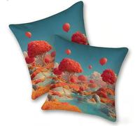 Funda Cojines 2 Piezas 40x40cm Juego Fundas Cojín Suave Lino Cremallera Oculta, Almohada Decorativa Exterior Moderna para Sofá, Cama, Sala Estar, Dormitorio, Hogar, Oficina, AbstraccióN Rosa, E-189