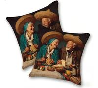 Funda Cojines 2 Piezas 40x40cm Juego Fundas Cojín Suave Lino Cremallera Oculta, Almohada Decorativa Exterior Moderna Sofá, Cama, Sala Estar, Dormitorio, Hogar, Oficina, Comida para Ancianos, E-494