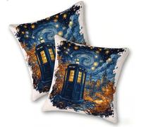 Funda Cojines 2 Piezas 55x55cm Juego Fundas Cojín Suave Lino Cremallera Oculta, Almohada Decorativa Exterior Moderna Sofá, Cama, Sala Estar, Dormitorio, Hogar, Oficina, Cabina TelefóNica Star, E-894