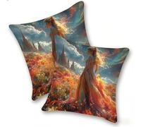 Funda Cojines 2 Piezas 55x55cm Juego Fundas Cojín Suave Lino Cremallera Oculta, Almohada Decorativa Exterior Moderna para Sofá, Cama, Sala Estar, Dormitorio, Hogar, Oficina, Belleza CláSica, E-228