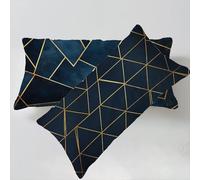 Funda Cojines 40x70cm Azul Marino Fundas Cojin Europa del Norte Fundas Cojines Terciopelo Juego de 2 Impresión a Doble Cara Lavable Utilizzato per Decoración para El Hogar C0C600