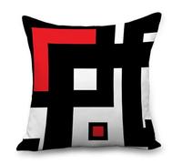 Funda Cojines 45x45 Abstracción Roja Y Negra Cojines Sofa Decoración Cojines Cama Lino Cojines para Sofa Hogar Dormitorio Jardín Oficina Coche Funda Cojin