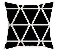 Funda Cojines 45x45 Negro Triangular Cojines Sofa Decoración Cojines Cama Lino Cojines para Sofa Hogar Dormitorio Jardín Oficina Coche Funda Cojin