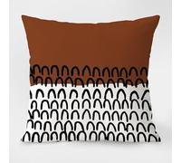 Funda Cojines 45x45 Patrón Marrón Y Negro Cojines Sofa Decoración Cojines Cama Lino Cojines para Sofa Hogar Dormitorio Jardín Oficina Coche Funda Cojin