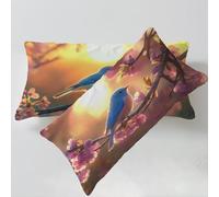 Funda Cojines 50x80cm Rosa Fundas Cojin Flores Fundas Cojines Lino Juego de 2 Impresión a Doble Cara Suave y Cómodo Lavable a Máquina Utilizzato per Decoración para El Hogar C0C478