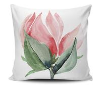 Funda Cojines 60x60 Flores Rosas Y Verdes Cojines Sofa Decoración Cojines Cama Lino Cojines para Sofa Hogar Dormitorio Jardín Oficina Coche Funda Cojin