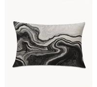 Funda Cojines Abstracto 60 x 90 cm Grande Funda Almohada para Sofa con Cremallera Oculta, Beige y Negro Terciopelo Protector Almohada para Sala de Estar, Dormitorio, Pillow Case para Navideño 2Y-262
