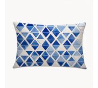 Funda Cojines Azul 40 x 70 cm Grande Funda Almohada para Sofa con Cremallera Oculta, Geometría Terciopelo Protector Almohada para Sala de Estar, Dormitorio, Decorativo Pillow Case para Navideño 2Y-236
