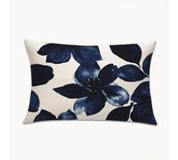 Funda Cojines Azul marino 60 x 90 cm Grande Funda Almohada para Sofa con Cremallera Oculta, Hoja Terciopelo Protector Almohada para Sala de Estar, Dormitorio, Pillow Case para Navideño 2Y-740