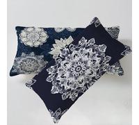 Funda Cojines Azul Marino Funda Cojin 40x70cm Europa del Norte Fundas Cojin, Lino Fundas Cojines Decorativos Juego de 2 Piezas con Cremallera Invisible Lavable para Sofá Dormitorio Salón Cama C0C599