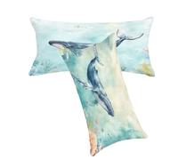 Funda Cojines Azul Marino Funda Cojin 50x70cm Animal Fundas Cojins Juego de 2 Lino Fundas Cojine Decorativos Impresión a Doble Cara Suave y Cómodo Lavable Máquina per Decoración para El Hogar C0C279